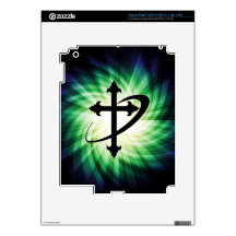 Cross Silhouette; Glowing Decal For iPad 3