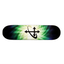 Cross Silhouette; Glowing Skate Decks