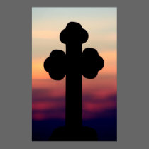 Cross Silhouette posters
