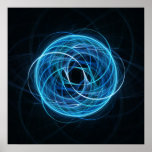 cross spiral ray sphere poster