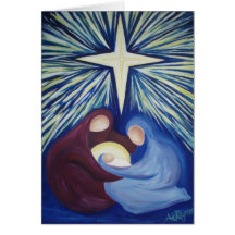 Cross Star Nativity Card