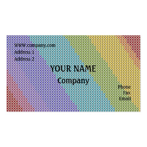 Cross stitch business card (front side)