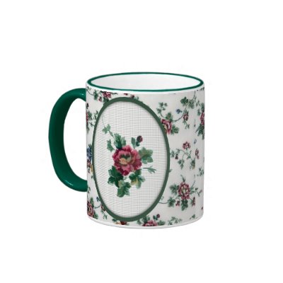 Cross Stitch Rose Mug by MouseCottage