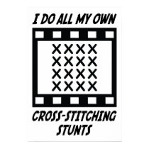 Cross-stitching Stunts posters