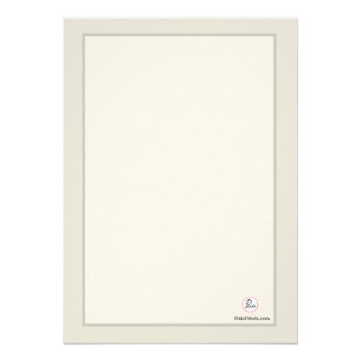 Cross Watermark Ecru Religious Invitation