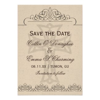Cross Wedding Save the Date Cards