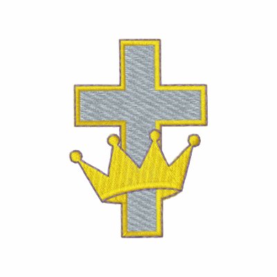 Cross with Crown Embroidered Jacket by ZazzleEmbroidery