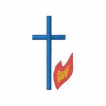 Cross with Flame embroidered shirts by ZazzleEmbroidery Cross with Flame embroidered shirts