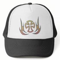 Cross with Flames Trucker Hat