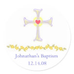 Cross with Heart Stickers