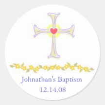 Cross with Heart Stickers