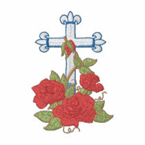 Cross with Roses embroidered shirts