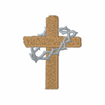 Cross with Thorns embroidered shirts by ZazzleEmbroidery Cross with Thorns embroidered shirts