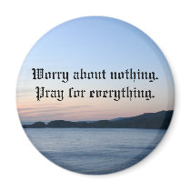cross, Worry about nothing.Pray fo... - Customized magnets by faithfulworship cross, Worry about nothing.Pray fo... - Customized magnets
