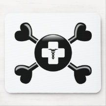 Crossbones Anesthesiology Mouse Mats