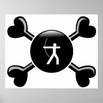 Crossbones Archery Print