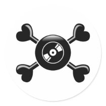 Crossbones Audio and Video stickers by busybees Crossbones Audio and Video stickers