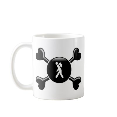 Crossbones Backpacking Coffee Mugs by busybees