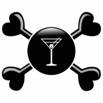 Crossbones Bartending photo sculptures