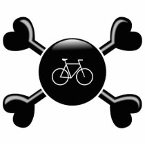 Crossbones Bicycling Photo Cutout