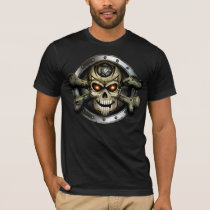 biker, crossbones, death, evil, fantasy, gothic, halloween, harley, T-shirt/trøje med brugerdefineret grafisk design