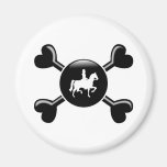 Crossbones Dressage Fridge Magnet