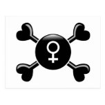 Crossbones Feminism Post Card