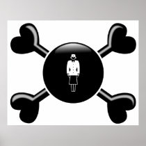Crossbones Flying Print