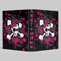 Crossbones Girly Skull binders