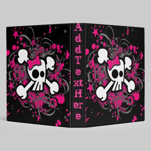 Crossbones Girly Skull binders