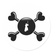 Crossbones Iaido stickers