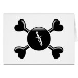 Crossbones Knives Greeting Card