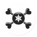 Crossbones Police Work stickers by busybees Crossbones Police Work stickers