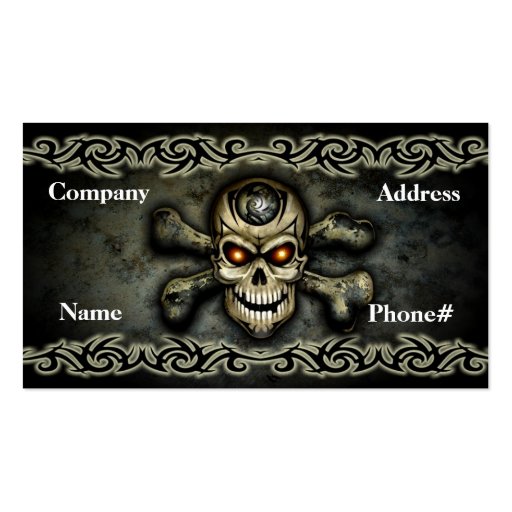 Crossbones Skull Business Card (front side)