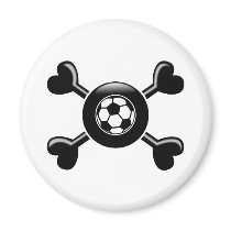 Crossbones Soccer magnets by busybees Crossbones Soccer magnets