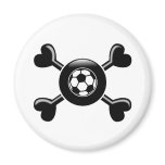 Crossbones Soccer Fridge Magnets