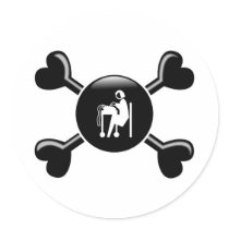 Crossbones Stenography stickers