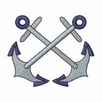 Crossed Anchors embroidered shirts
