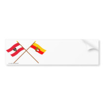 Crossed Austria and Kärnten flags Bumper Stickers