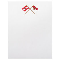 Crossed Austria and Salzburg flags Letterhead Design
