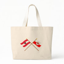 Crossed Austria and Tirol flags Canvas Bags
