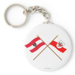 Crossed Austria and Tirol flags Keychain