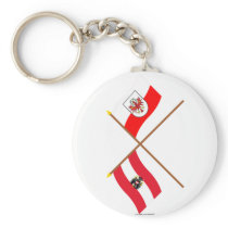 Crossed Austria and Tirol flags Key Chains