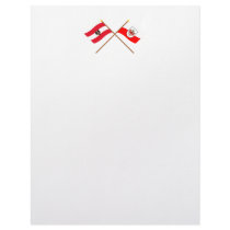 Crossed Austria and Tirol flags Letterhead Template