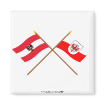 Crossed Austria and Tirol flags Magnet