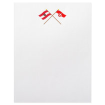 Crossed Austria and Wien flags Letterhead Template