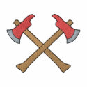 Crossed Axes embroidered shirts