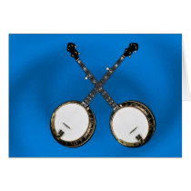 CROSSED BANJOS CARD