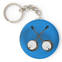 CROSSED BANJOS KEYCHAIN