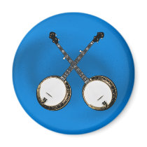 CROSSED BANJOS MAGNET